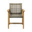 2 pièces en bois et chaises - support, tissage durable, base de salle à manger 26,47 l x 23,67 P 34,23H,