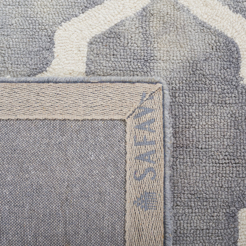 Desantiago Hand Tufted Wool Geometric Rug, Runner 2'3" x 6'