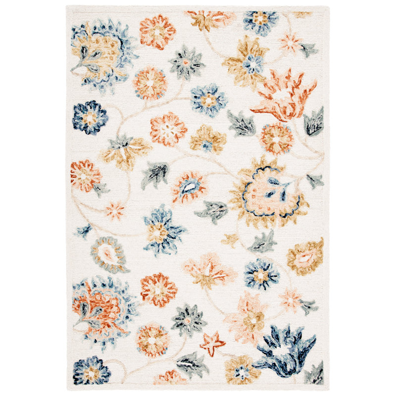 Tapis ivoire / gris Hermine Metro 112, Rectangle 4 pi x 6 pi