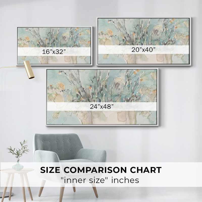 Présentoir de table II - Toile tendue avec châssis encadré - Prêt à être accroché, H 21 po x l 41 po, Blanc
