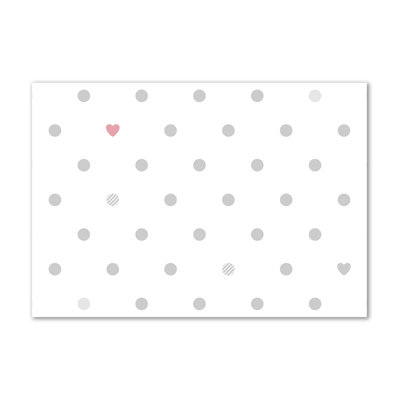 Dots And Hearts - Wrapped Canvas Print