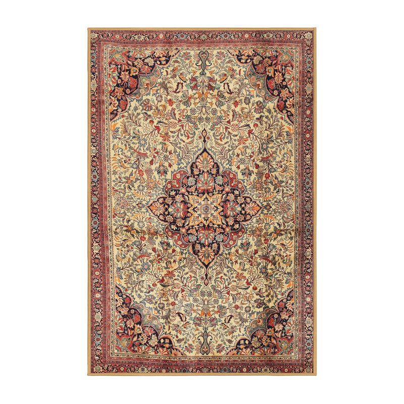 Tapis oriental beige, Rectangle 5 pi x 7 pi