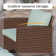 5 - Person Outdoor Wicker Patio Conversation Set with Swivel Chairs