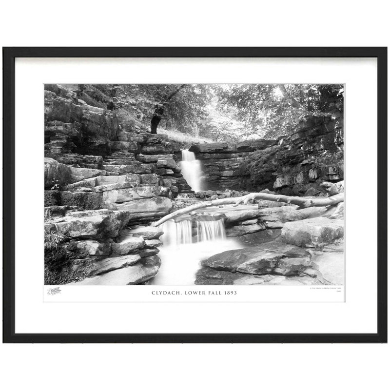 Clydach, Lower Fall 1893 - Single Picture Frame Print, 28cm H x 36cm W x 2.3cm D