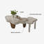 Ensemble de tables basses écologiques en bois et marbre
