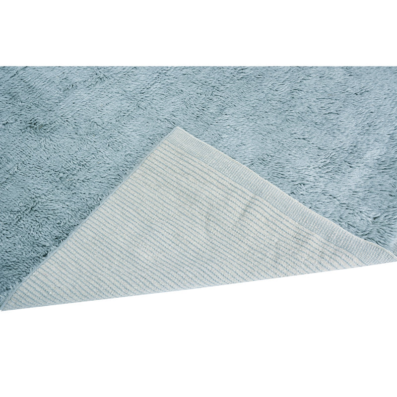 Wool Area Rug in Light Blue, Rectangle 9' x 12'