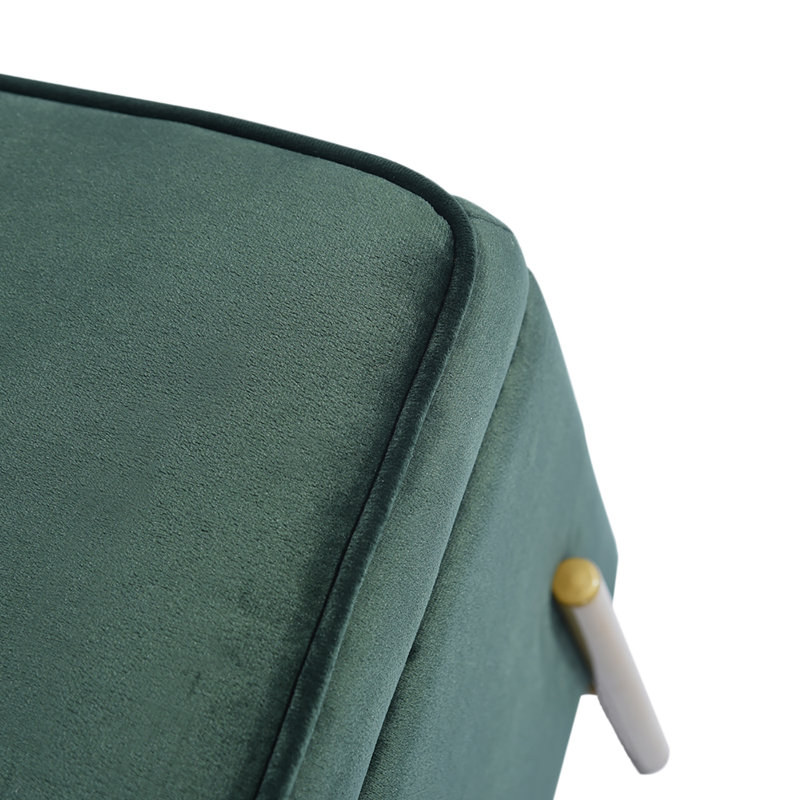 Banc de rangement rembourré Casiano, Vert
