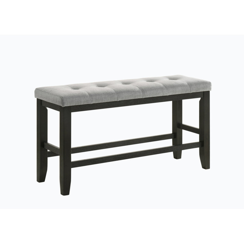 Banc rembourré en lin Crosston, Gris anthracite