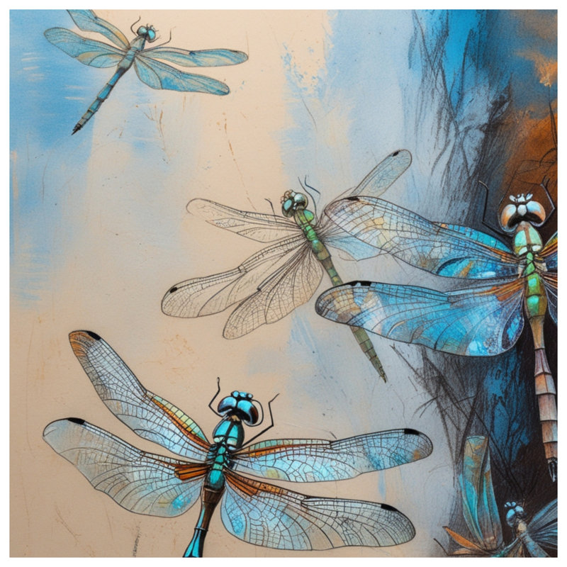 Couvertures bleues avec libellules, 60 po L x 80 po H