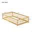 Lit simple au sol avec clôture sans porte, lit en bois d'hévéa-124917762