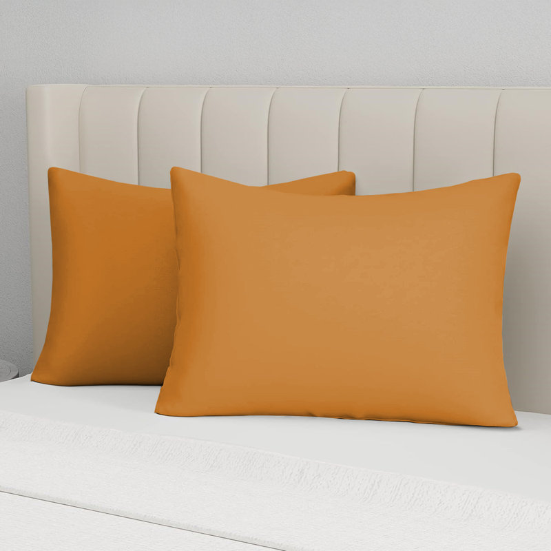 Microfiber Pillow Cases – Soft & Breathable (Set of 2), Ochre