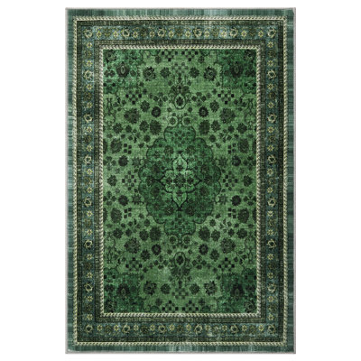 Striped Machine Braided Area Rug