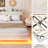 Floating Bed Frame, With RGB LED Lights And Charging Station-840872930-840872735
