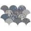 Kobe Fishscale Mix 4" Terrazzo Look Matte Porcelain Mosaic Tile-123589436