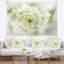 Fleur pleine fleur fractale en tapisserie blanche-28509138