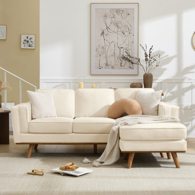 Canapé modulaire réversible de 84 po de largeur avec méridienne