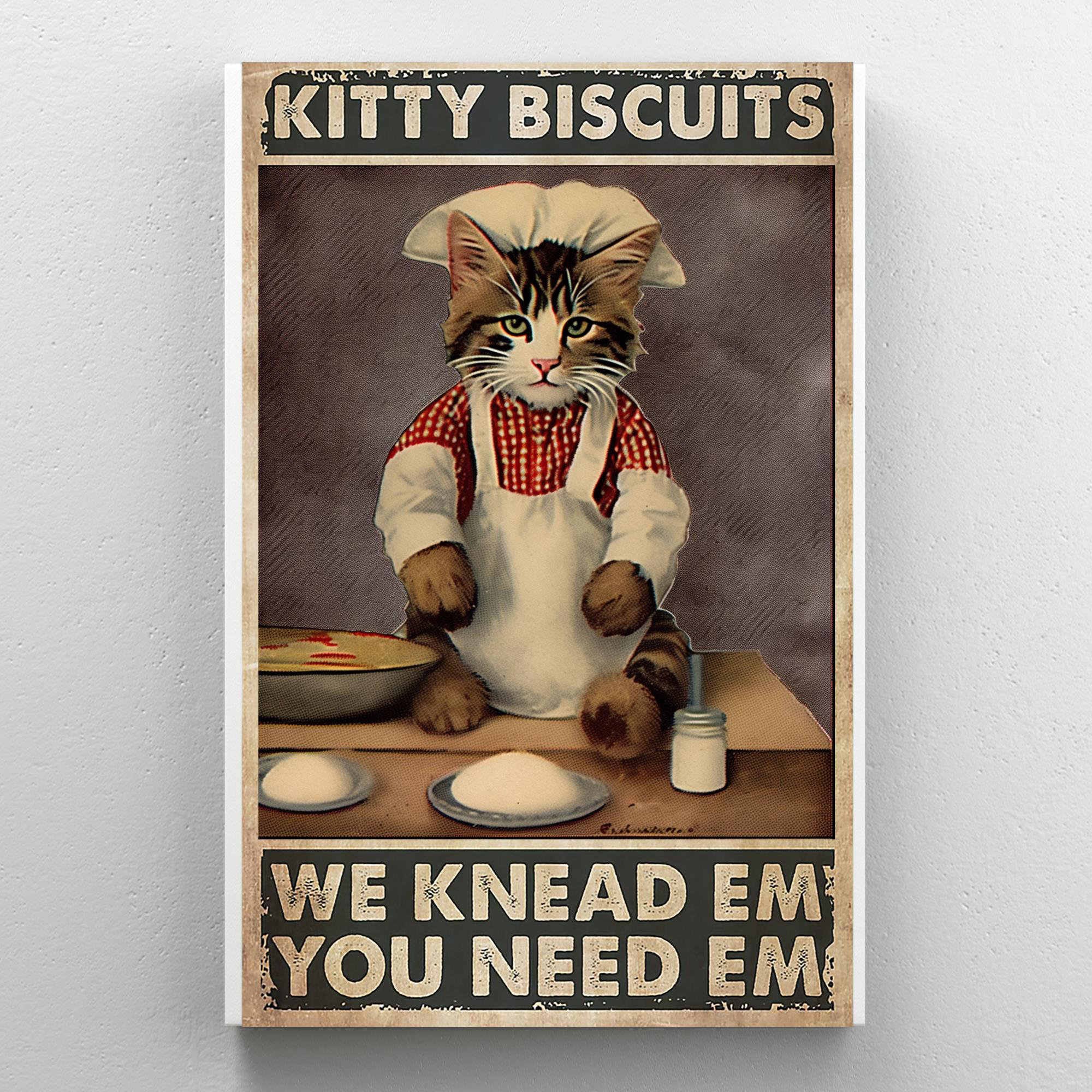 Kitty Biscuits 1 Piece Rectangle Graphic Art Pri Kitty Biscuits 1 Piece Rectangle Graphic Art Print On Wrapped Canvas On Canvas Print