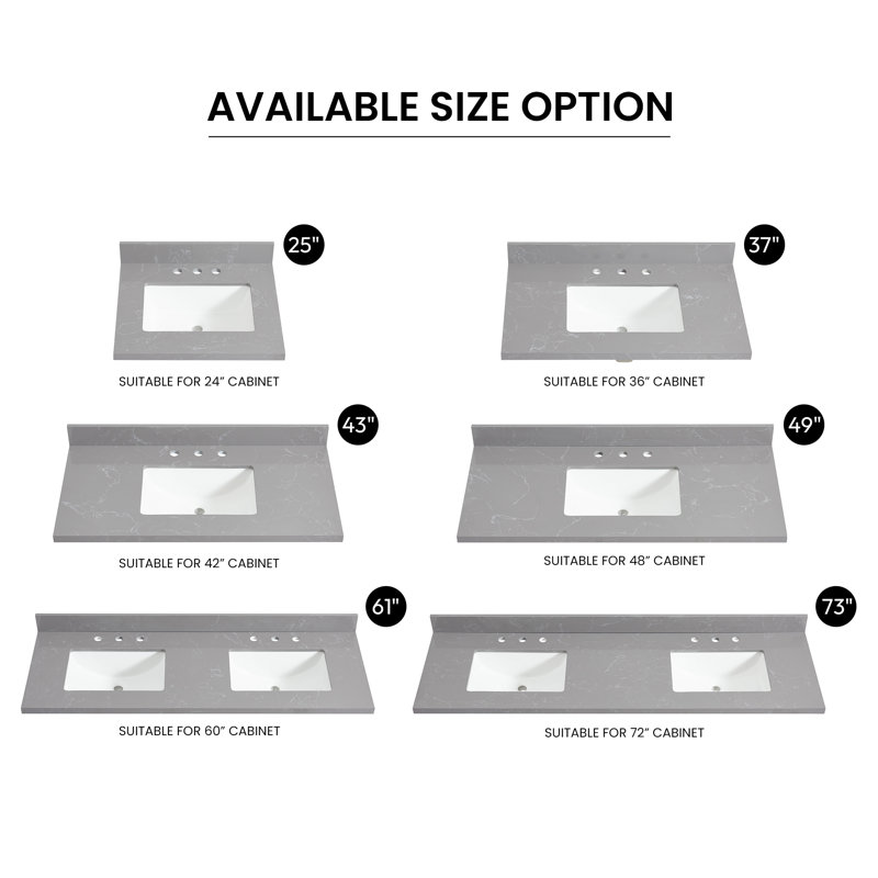 Jaen 73'' Reticulated Grey Stone Double Sink Vanity Top