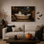 «Ghost and Black Cat in Moonlit Bathaign», art mural sur toile-943304511