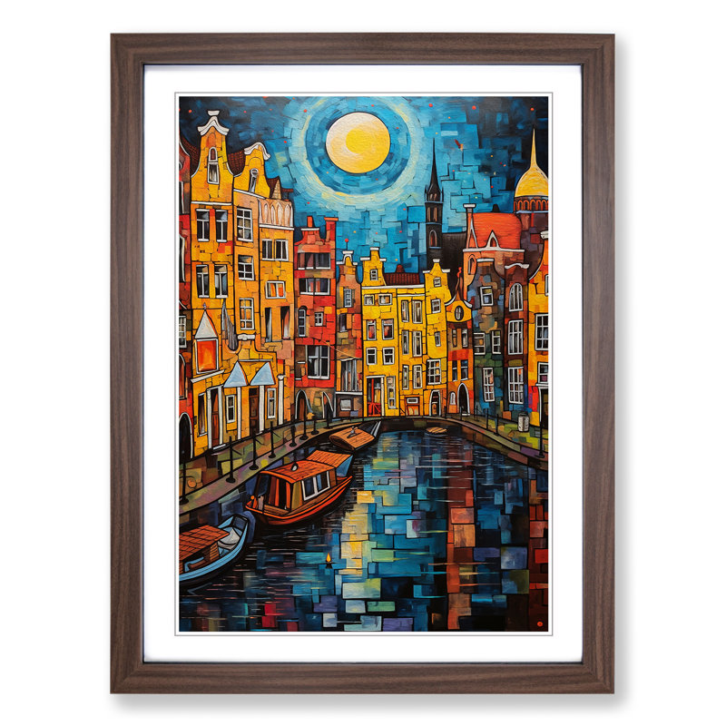 Amsterdam Expressionism - Framed Print, Walnut, 46cm H x 34cm W x 2cm D