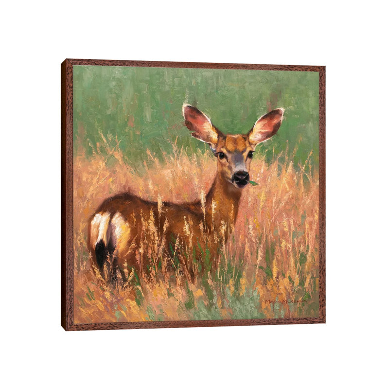 Sweetgrass 1 Piece Painting on Canvas, 45.72cm H x 45.72cm W x 3.81cm D, Classic Brown Wood Framed