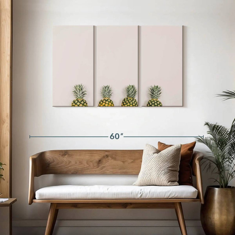 Yarlin pastel ananas, H 28 po x l 45 po