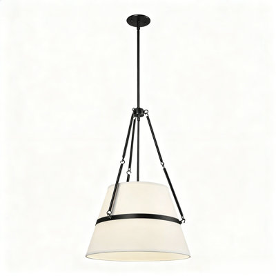 4-Light Kitchen Light Fixtures Modern Lantern Pendant Light 15.7In Matte Black