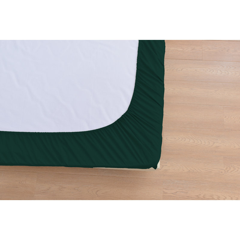1800 Rayon from Bamboo Sheet Set, Twin, Dark Green