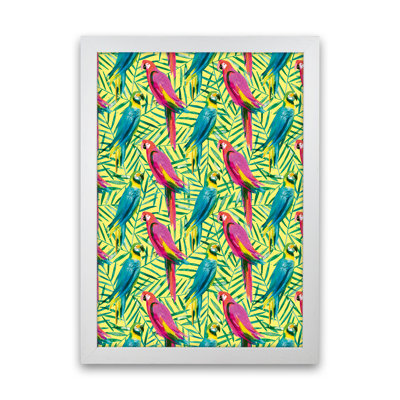 Tropical Parrots Palms - Print