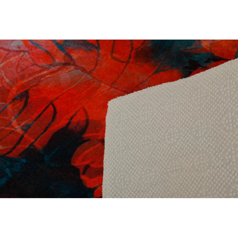 Soft Hall Carpet 2.6 x 4.9 Feet | 100% Polyester, 0.04 in Pile Height | Antibacterial, Non-Slip Underside | Woven with 3D Digital Printing | Machine Washable | Durable & Stylish for Entryways & Living Rooms