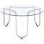 Ensemble de tables basses rondes 2 pièces avec plateau en verre trempé Sleek Chrome