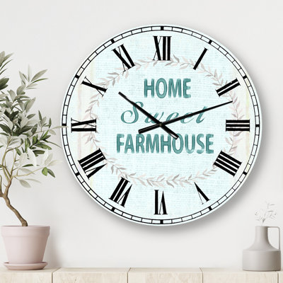 Farmhouse Florals III - Horloge murale Farmhouse
