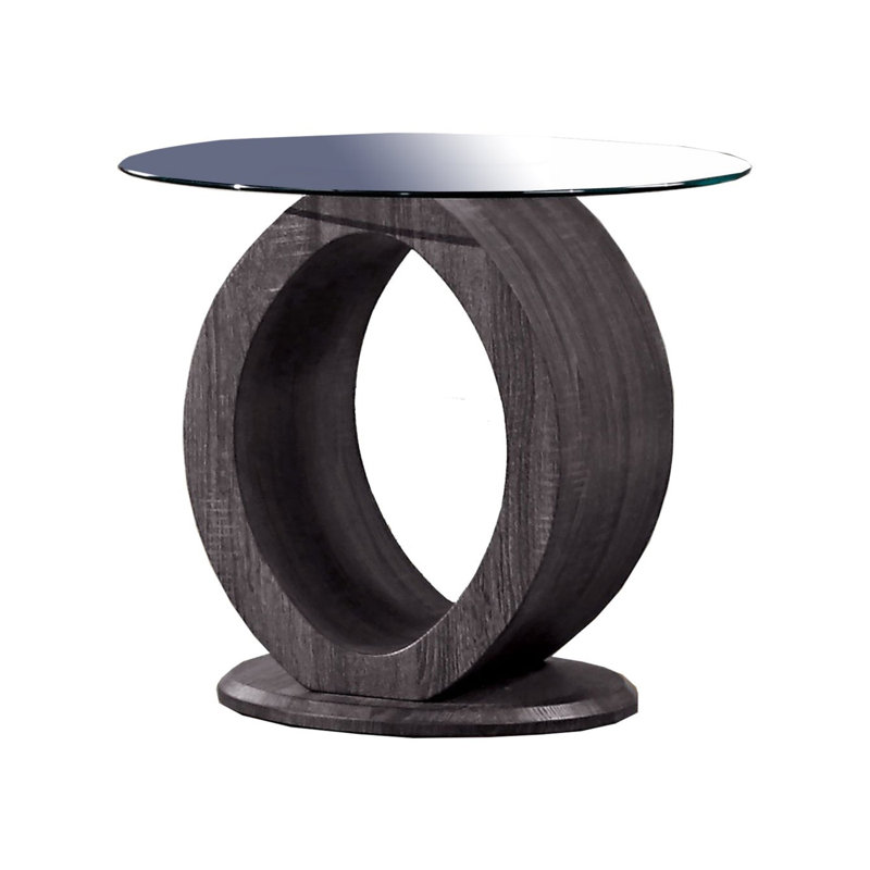 Table de bout contemporaine l 23 po, gris