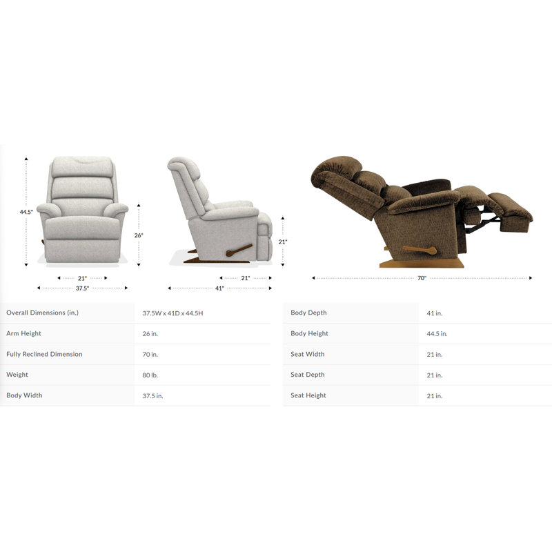 Fauteuil inclinable manuel berçant en cuir Astor, Cuir synthétique noir