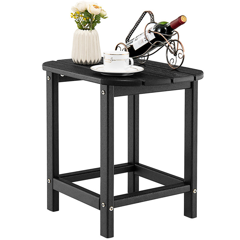 Table d'appoint en plastique Ambudkar Rosecliff, Noir