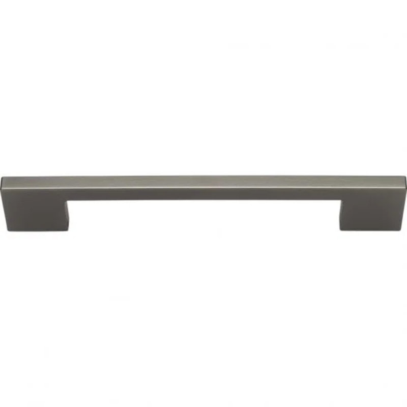 Thin Square Bar pull, Brushed Nickel, 7 9/16"