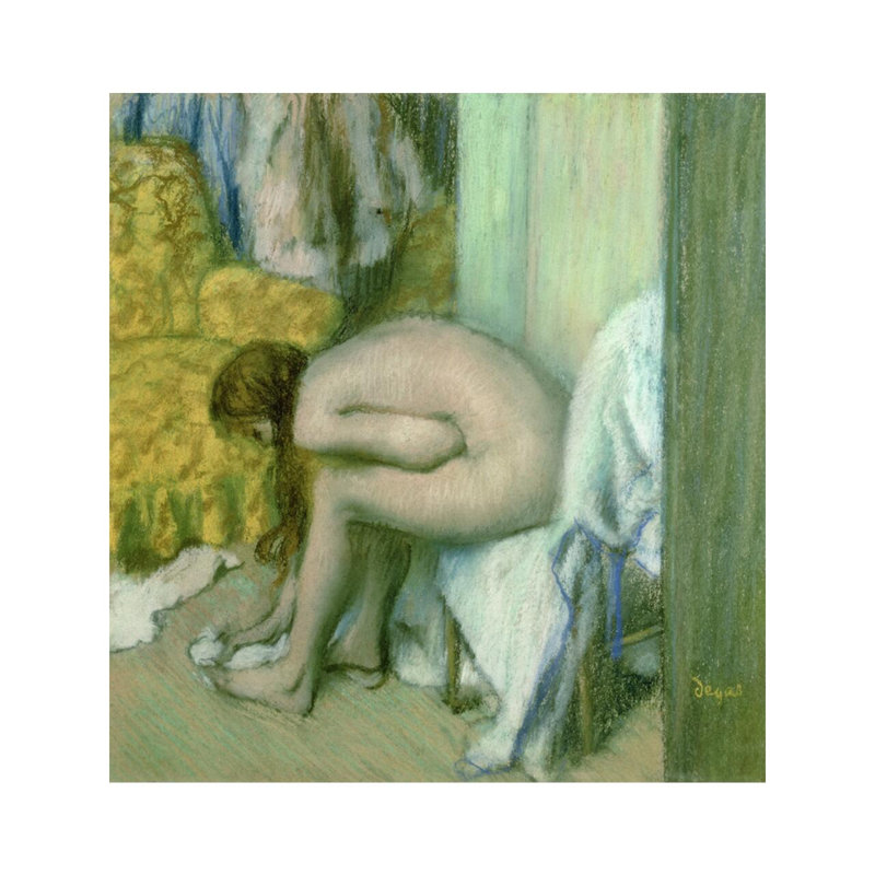 «After the Bath» par Edgar Degas - «Giclee Print», H 40 po x l 32 po