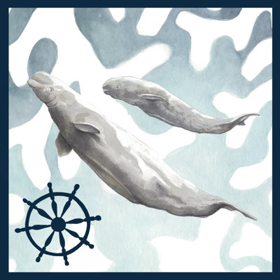 Whale Composition IV by Megan Meagher - Wrapped Canvas Painting
