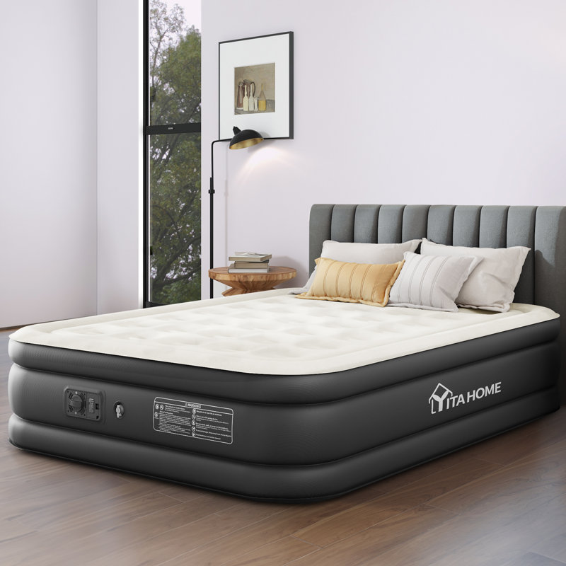 Balconera Air Mattress, Full, Black/Gray