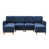 Tissu bleu sélectionné