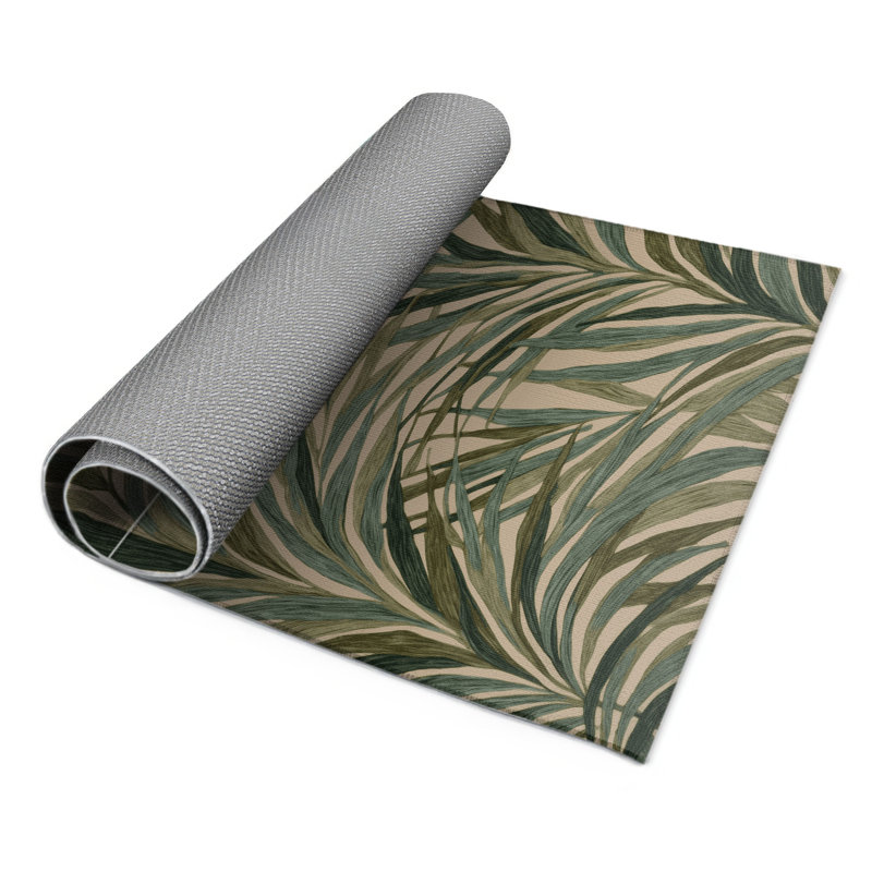 Tapis d'intérieur et d'extérieur brun Botanical, Rectangle 9 pi x 12 pi