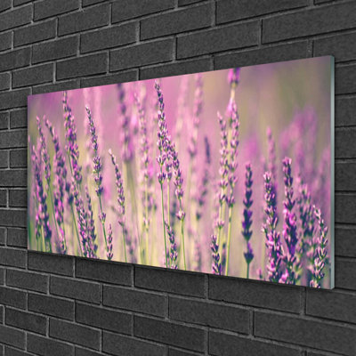 Glass Print Wall Art 100X50cm Image Printed On Glass Decorative Wall Picture Behind Toughened / Tempered Safety Real Glass For Kitchen & Living Room Theme: Flowers Floral