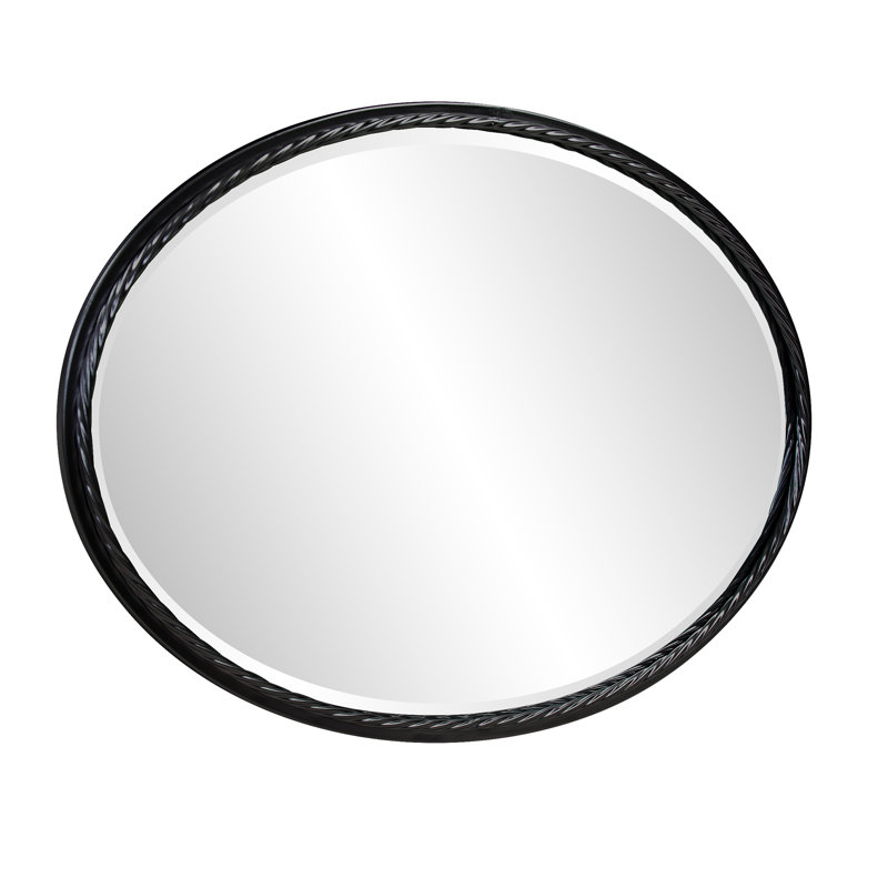 Colindas Metal Oval Mirror, Matte Black