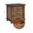 Rustic 3 Drawer Framhouse Nightstand
