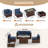 Bhairavi Wicker - Person Modular Patio Conversation Set with Cushions-663894000-630017005
