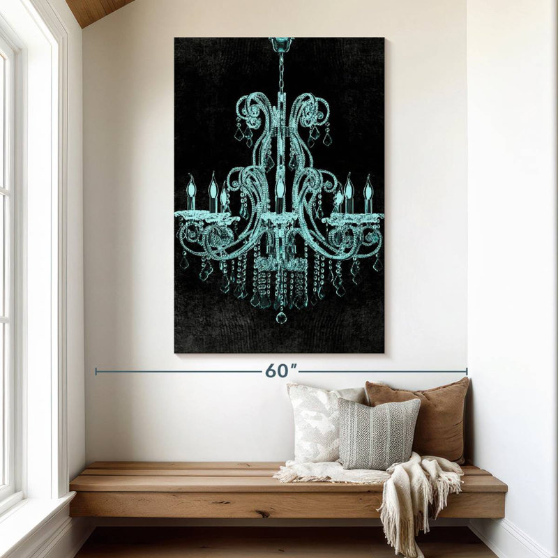Lustre bleu Kerner, H 51 po x l 34 po