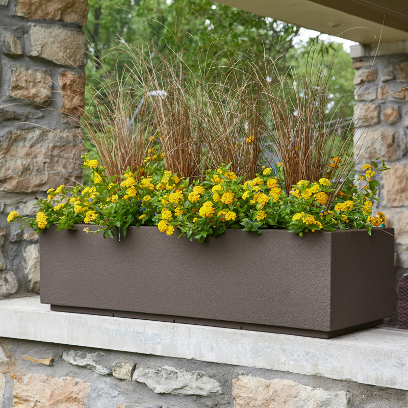Boîte à fleurs Gita, Gris ardoise, H 12 po x l 46 po x P 17 po