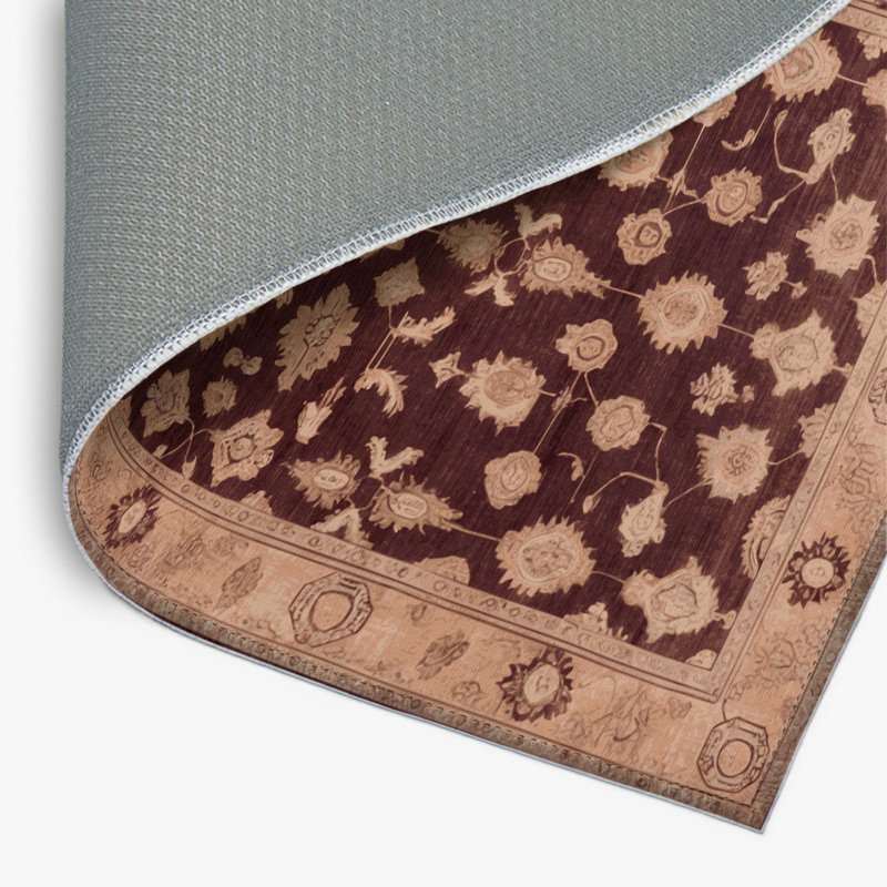 Tapis intérieur et extérieur brun Overdyed, Rectangulaire 2 pi x 3 pi