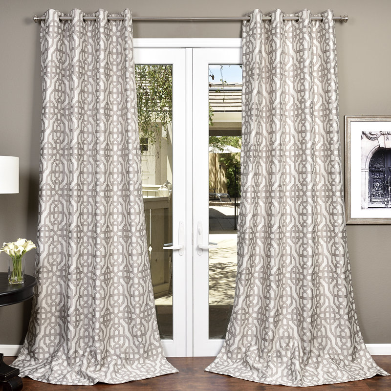Talbot Semi Sheer Curtain Single Panel, Platinum