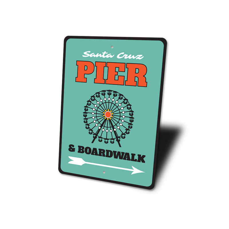 Pier And Boardwalk Sign, 14" H x 10" W x 0.04" D